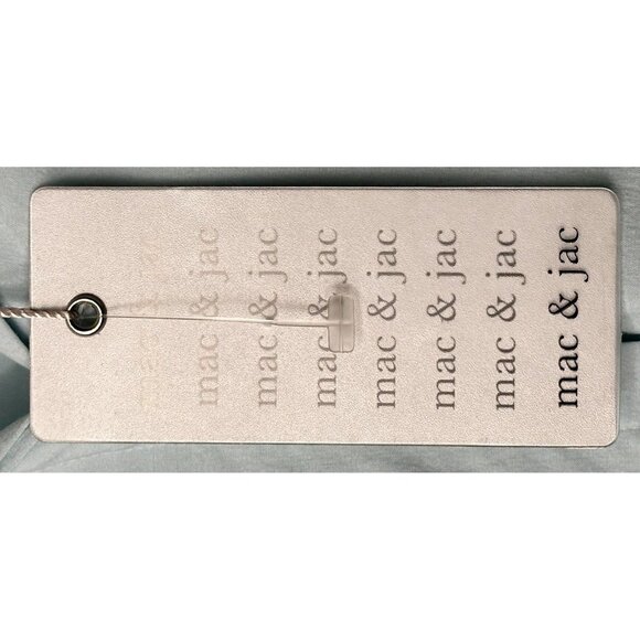 Mac & Jac Womens Blouse Shirt Button Up Rayon Nylon Light Blue Size 10 NWT - Picture 9 of 11